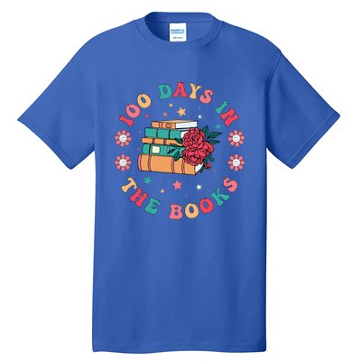 100 Days In The Books Reading Teacher 100th Day Of School Tall T-Shirt