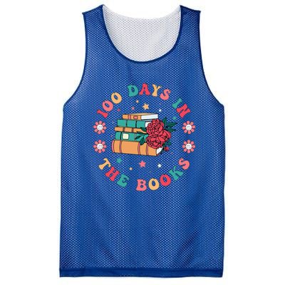 100 Days In The Books Reading Teacher 100th Day Of School Mesh Reversible Basketball Jersey Tank