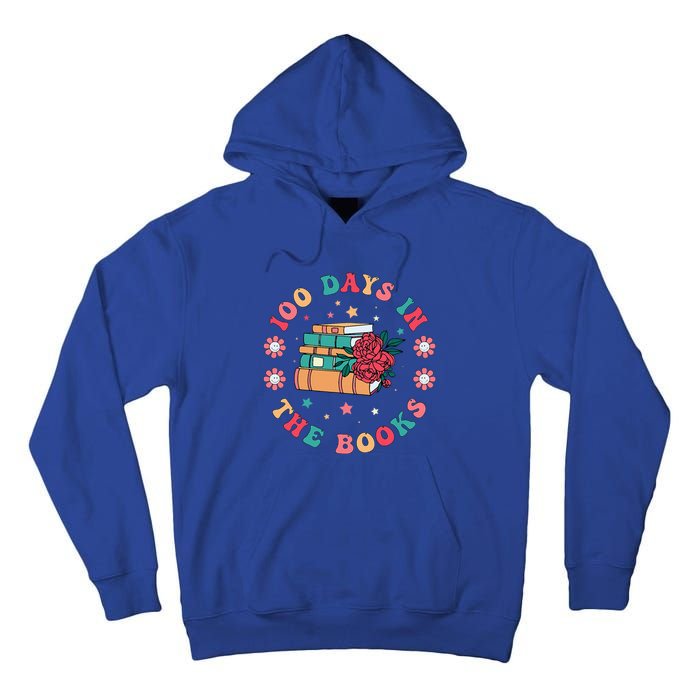 100 Days In The Books Reading Teacher 100th Day Of School Tall Hoodie