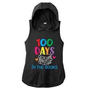 100 Days In The Books Gift Book Lover English Reading Teacher Gift Ladies PosiCharge Tri-Blend Wicking Draft Hoodie Tank