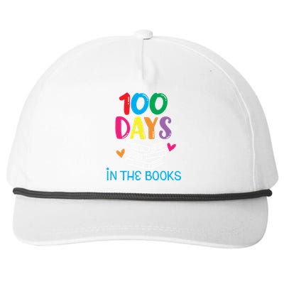 100 Days In The Books Gift Book Lover English Reading Teacher Gift Snapback Five-Panel Rope Hat