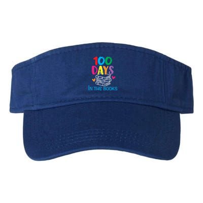 100 Days In The Books Gift Book Lover English Reading Teacher Gift Valucap Bio-Washed Visor