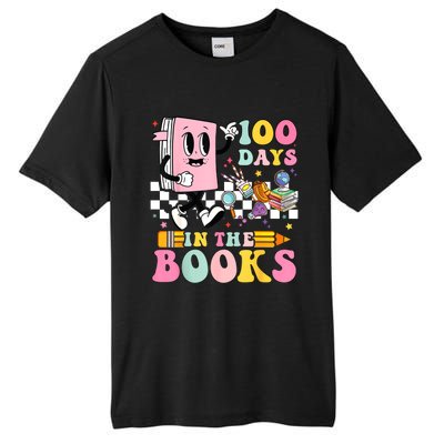 100 Days In The Books Reading Teacher 100th Day Of School Tall Fusion ChromaSoft Performance T-Shirt