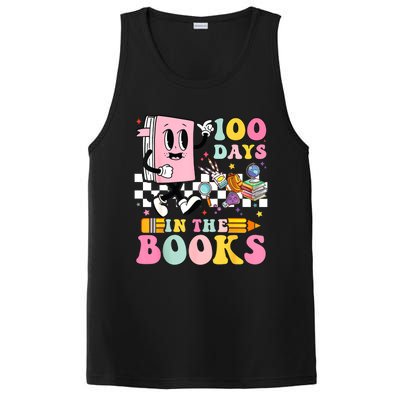 100 Days In The Books Reading Teacher 100th Day Of School PosiCharge Competitor Tank