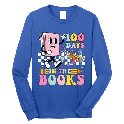 100 Days In The Books Reading Teacher 100th Day Of School Long Sleeve Shirt