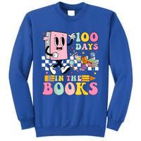 100 Days In The Books Reading Teacher 100th Day Of School Sweatshirt