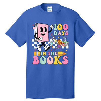 100 Days In The Books Reading Teacher 100th Day Of School Tall T-Shirt