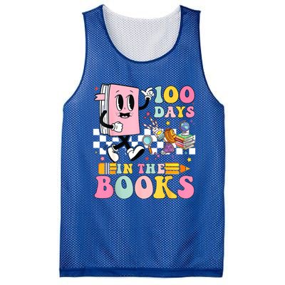 100 Days In The Books Reading Teacher 100th Day Of School Mesh Reversible Basketball Jersey Tank