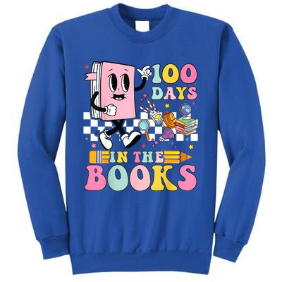 100 Days In The Books Reading Teacher 100th Day Of School Tall Sweatshirt