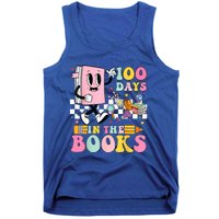 100 Days In The Books Reading Teacher 100th Day Of School Tank Top