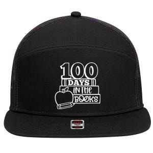 100 Days In The Books 100 Days Celebration 100 Days Of School 7 Panel Mesh Trucker Snapback Hat