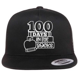 100 Days In The Books 100 Days Celebration 100 Days Of School Flat Bill Trucker Hat