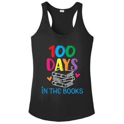 100 Days In The Books Cool Gift Book Lover English Reading Teacher Gift Ladies PosiCharge Competitor Racerback Tank