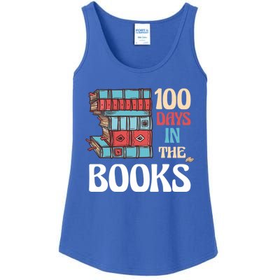 100 Days In The Books Reading 100th Day School Books Love Gift Ladies Essential Tank