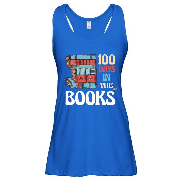 100 Days In The Books Reading 100th Day School Books Love Gift Ladies Essential Flowy Tank