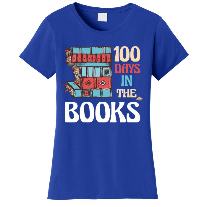 100 Days In The Books Reading 100th Day School Books Love Gift Women's T-Shirt