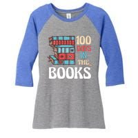 100 Days In The Books Reading 100th Day School Books Love Gift Women's Tri-Blend 3/4-Sleeve Raglan Shirt