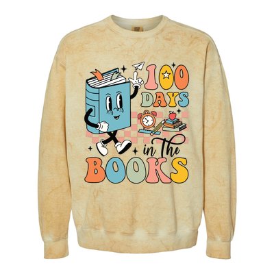 100 Days In The Books Teacher Life Colorblast Crewneck Sweatshirt