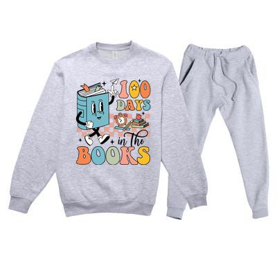 100 Days In The Books Teacher Life Premium Crewneck Sweatsuit Set