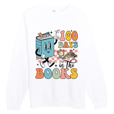 100 Days In The Books Teacher Life Premium Crewneck Sweatshirt