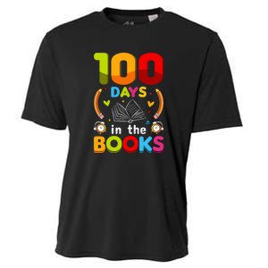 100 Days In The Books Love Book Teacher 100th Days Of School Cooling Performance Crew T-Shirt