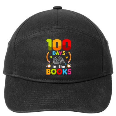 100 Days In The Books Love Book Teacher 100th Days Of School 7-Panel Snapback Hat