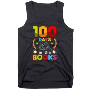 100 Days In The Books Love Book Teacher 100th Days Of School Tank Top