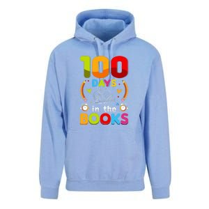 100 Days In The Books Love Book Teacher 100th Days Of School Unisex Surf Hoodie