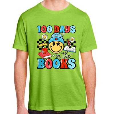 100 Days In Books 100 Days Of School Gift Adult ChromaSoft Performance T-Shirt