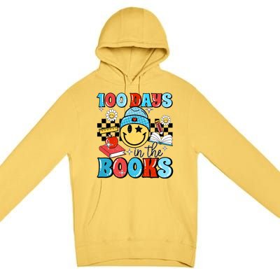 100 Days In Books 100 Days Of School Gift Premium Pullover Hoodie