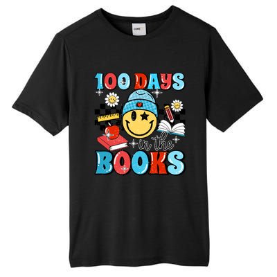 100 Days In Books 100 Days Of School Gift Tall Fusion ChromaSoft Performance T-Shirt