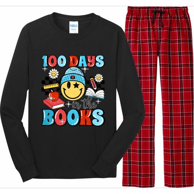 100 Days In Books 100 Days Of School Gift Long Sleeve Pajama Set