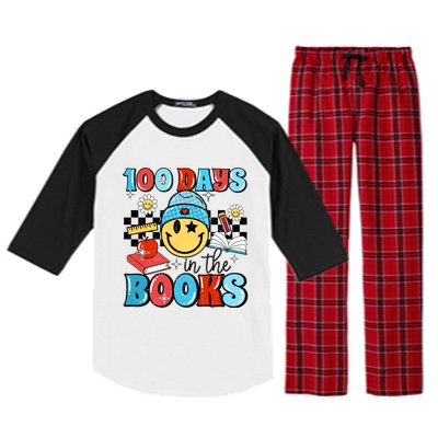 100 Days In Books 100 Days Of School Gift Raglan Sleeve Pajama Set