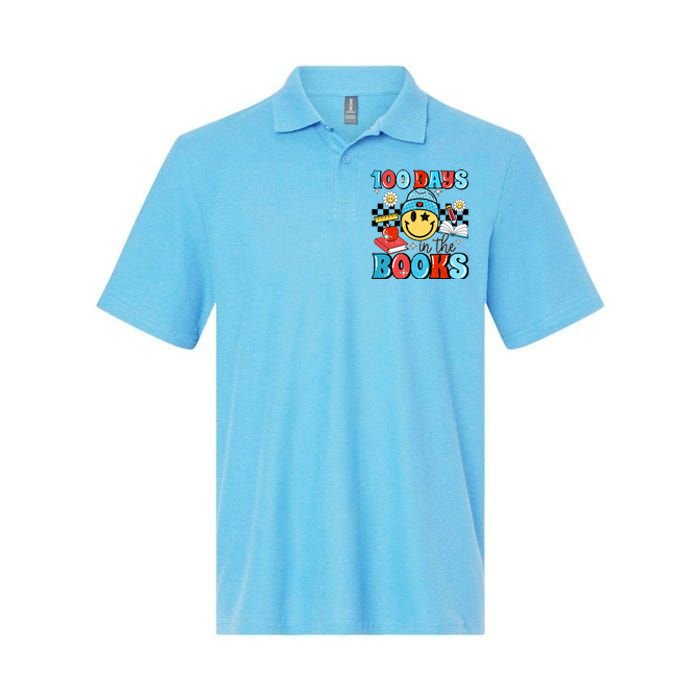 100 Days In Books 100 Days Of School Gift Softstyle Adult Sport Polo