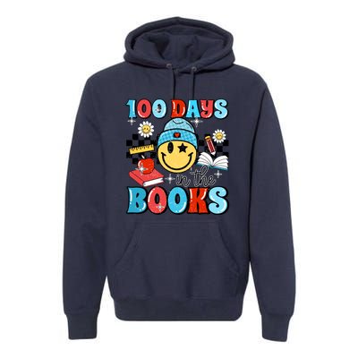 100 Days In Books 100 Days Of School Gift Premium Hoodie