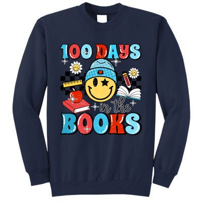 100 Days In Books 100 Days Of School Gift Tall Sweatshirt