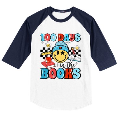 100 Days In Books 100 Days Of School Gift Baseball Sleeve Shirt