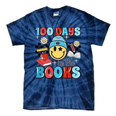 100 Days In Books 100 Days Of School Gift Tie-Dye T-Shirt