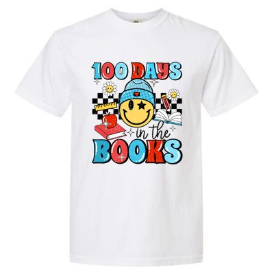 100 Days In Books 100 Days Of School Gift Garment-Dyed Heavyweight T-Shirt