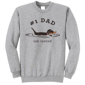 1 Dad Lab Tested Pun Labrador Retriever Dog Owner Tall Sweatshirt