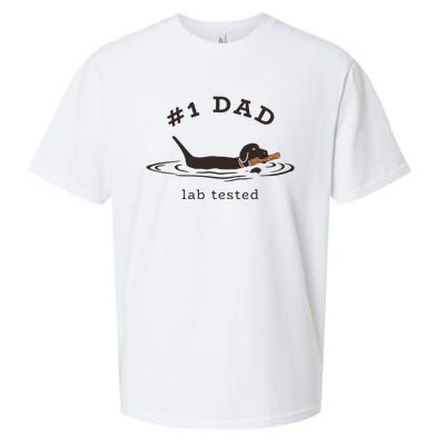 1 Dad Lab Tested Pun Labrador Retriever Dog Owner Sueded Cloud Jersey T-Shirt