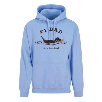 1 Dad Lab Tested Pun Labrador Retriever Dog Owner Unisex Surf Hoodie