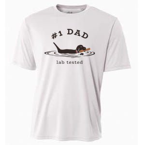 1 Dad Lab Tested Pun Labrador Retriever Dog Owner Cooling Performance Crew T-Shirt