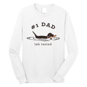 1 Dad Lab Tested Pun Labrador Retriever Dog Owner Long Sleeve Shirt