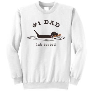 1 Dad Lab Tested Pun Labrador Retriever Dog Owner Sweatshirt