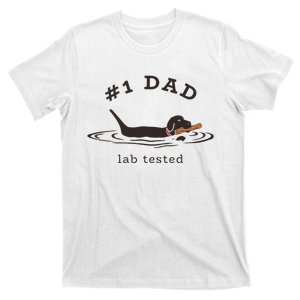 1 Dad Lab Tested Pun Labrador Retriever Dog Owner T-Shirt