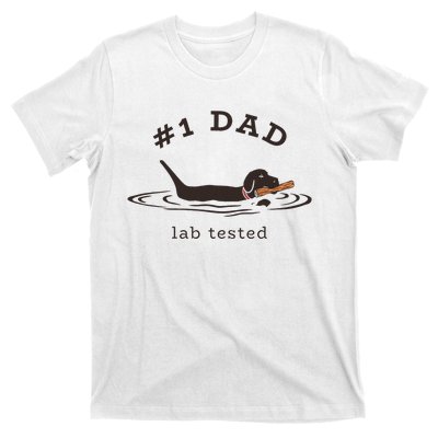 1 Dad Lab Tested Pun Labrador Retriever Dog Owner T-Shirt