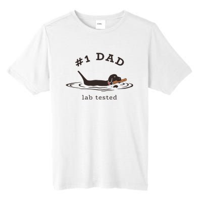 1 Dad Lab Tested Pun Labrador Retriever Dog Owner Tall Fusion ChromaSoft Performance T-Shirt