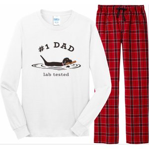 1 Dad Lab Tested Pun Labrador Retriever Dog Owner Long Sleeve Pajama Set