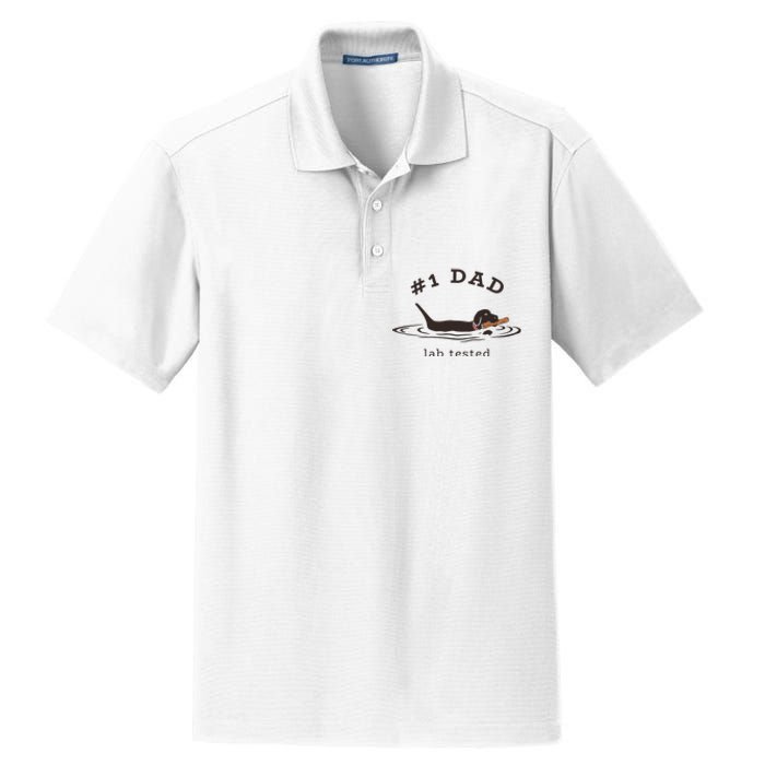 1 Dad Lab Tested Pun Labrador Retriever Dog Owner Dry Zone Grid Polo